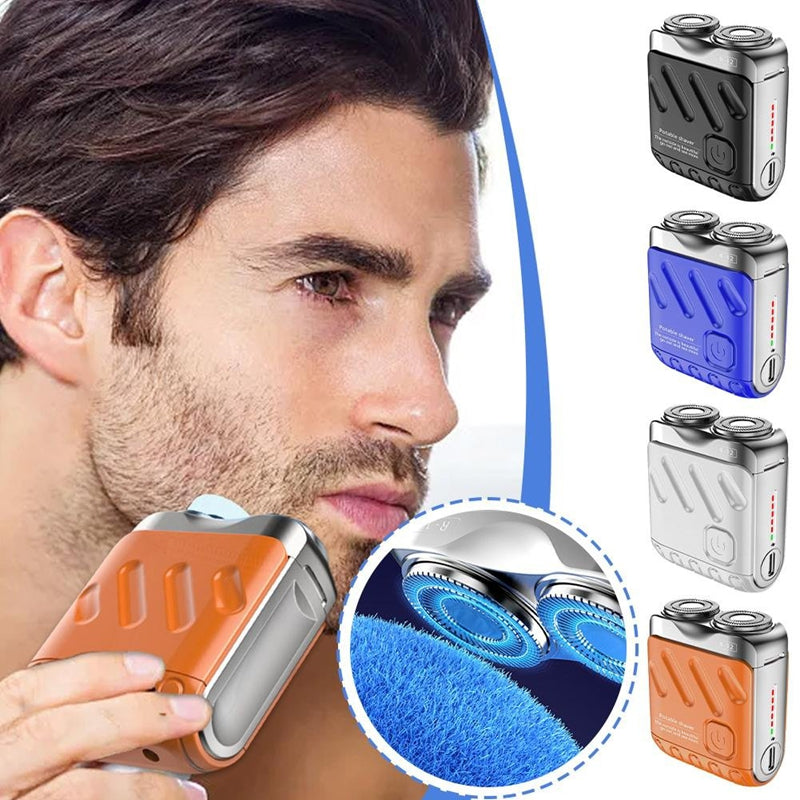 Portable Rotary Dual Ring Electric Shaver Men